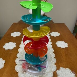 Vibrant Spiral Ball Drop Learning Toy